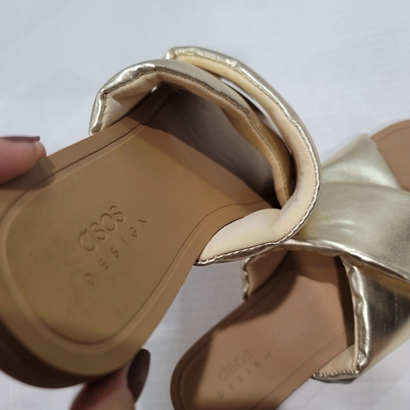 ASOS Design Flock Padded Flat Sandals Size 7 - Picture 6 of 11